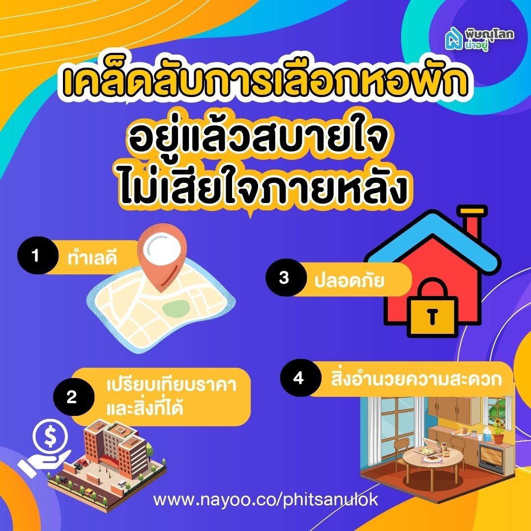 เคล็ดลับการเลือกหอพัก 1