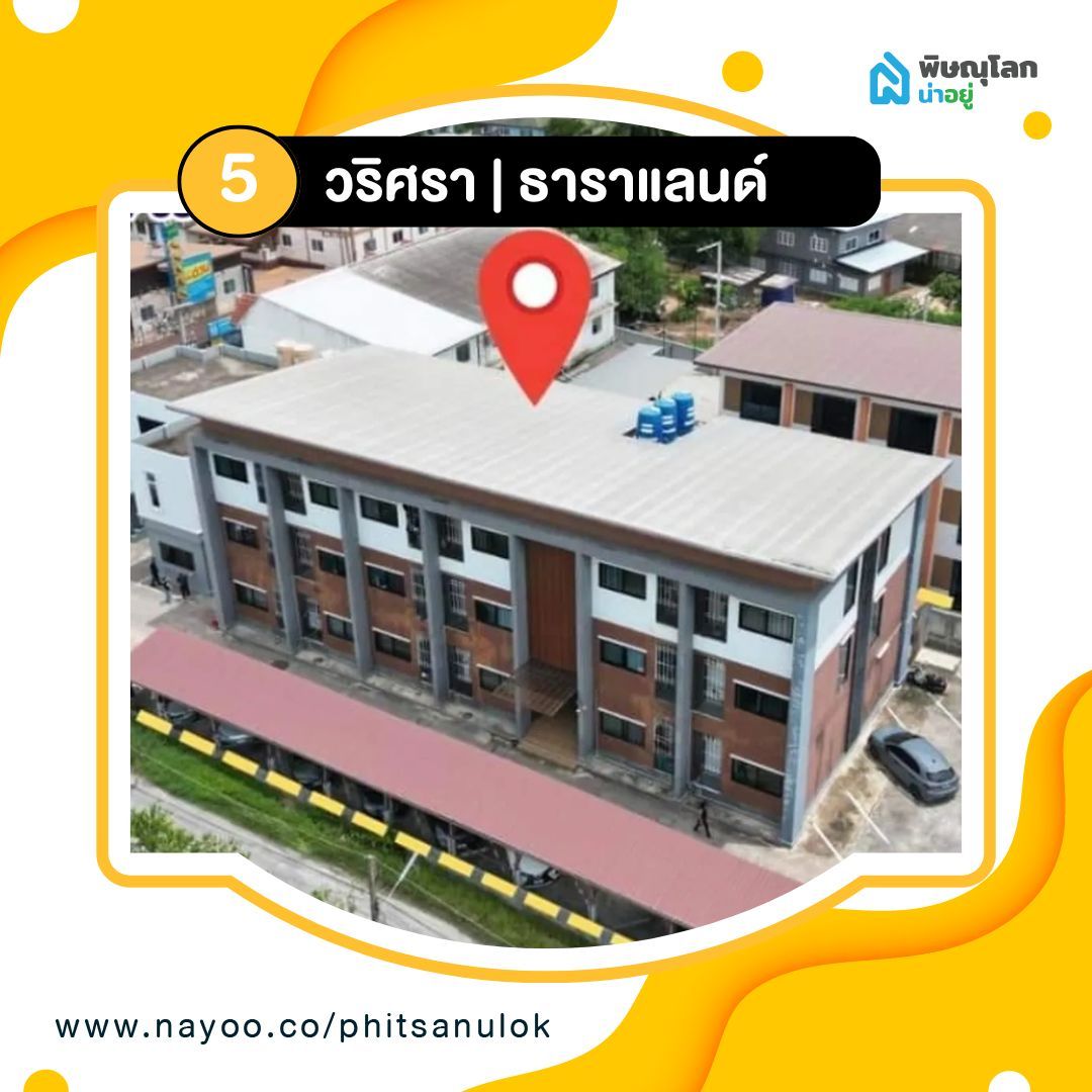 รวม 5 หอพักใกล้เทคนิคพิษณุโลก - วริศรา ธาราแลนด์