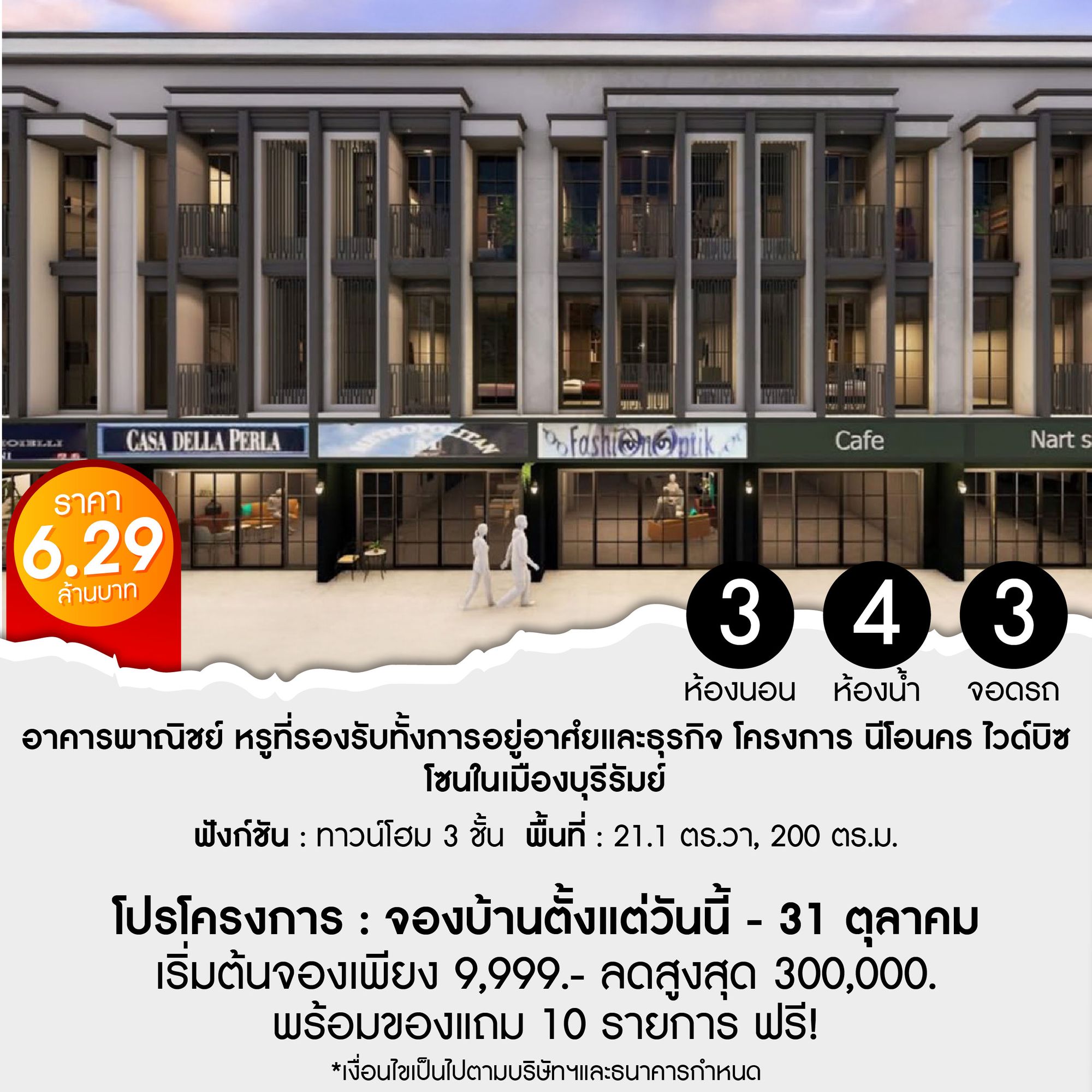 อาคารพาณิชย์หรู โครงการ นีโอนคร ไวด์บิซ