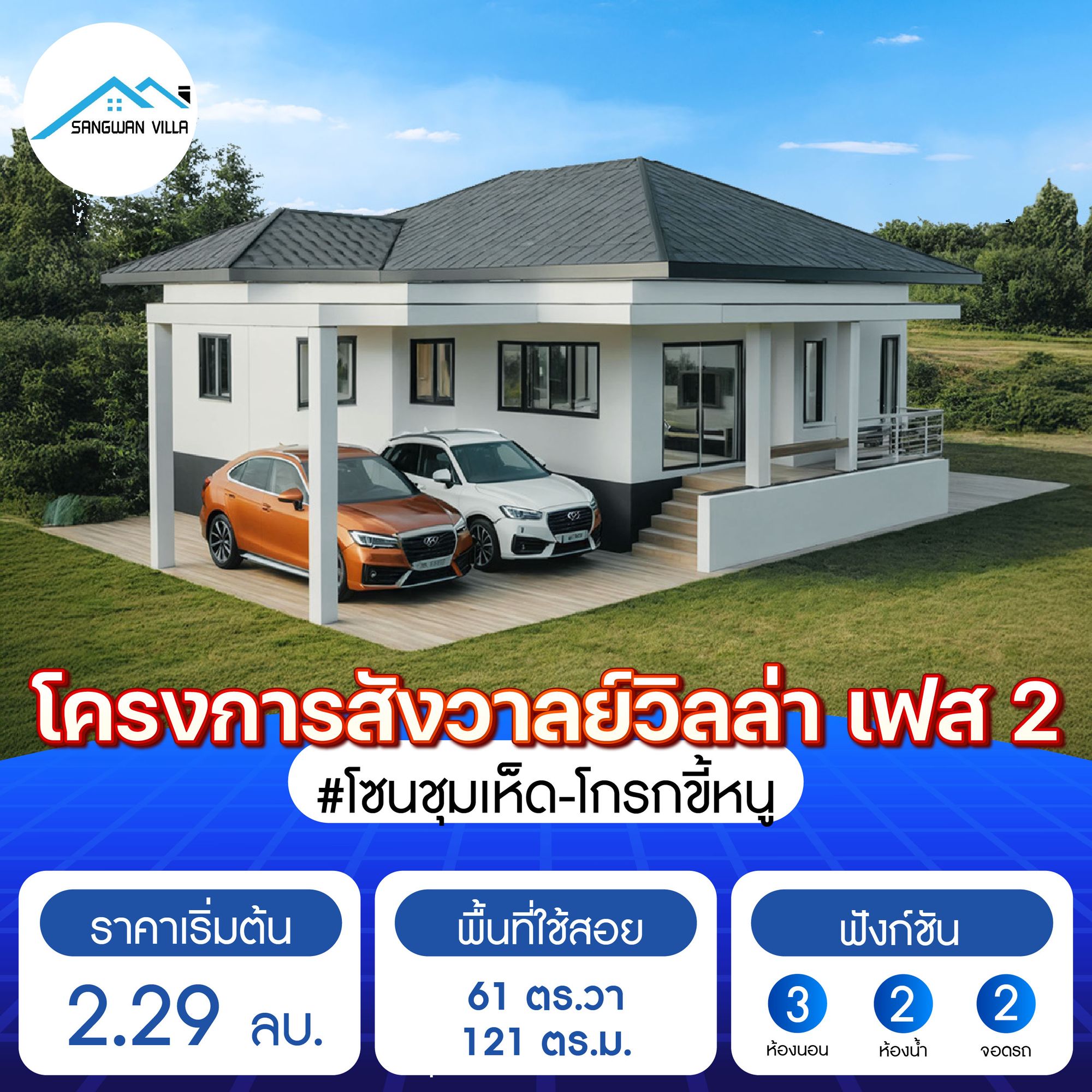 สังวาลย์วิลล่า เฟส 2 (Sangwan Villa Phase 2)