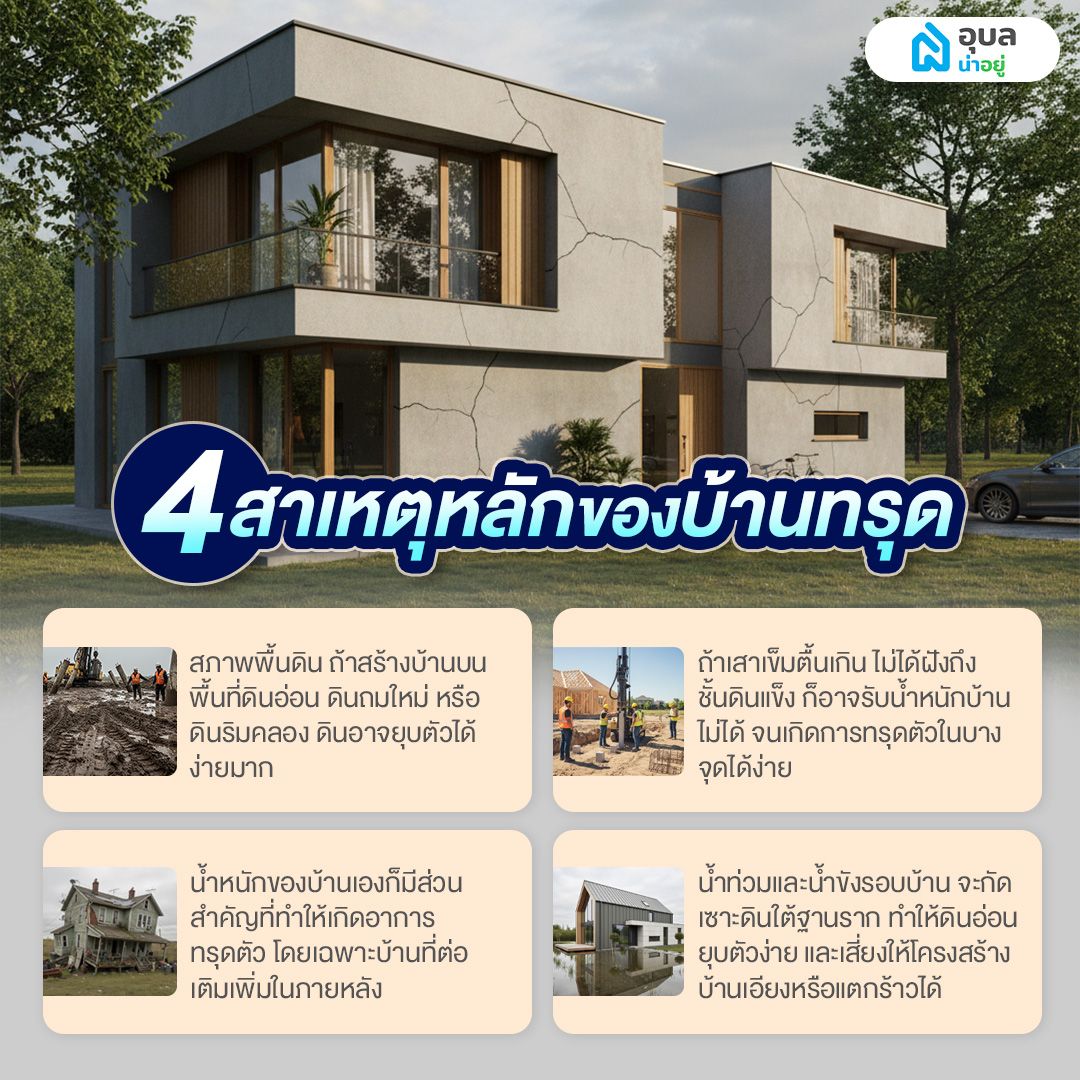 สาเหตุบ้านทรุด เกิดจากอะไร
