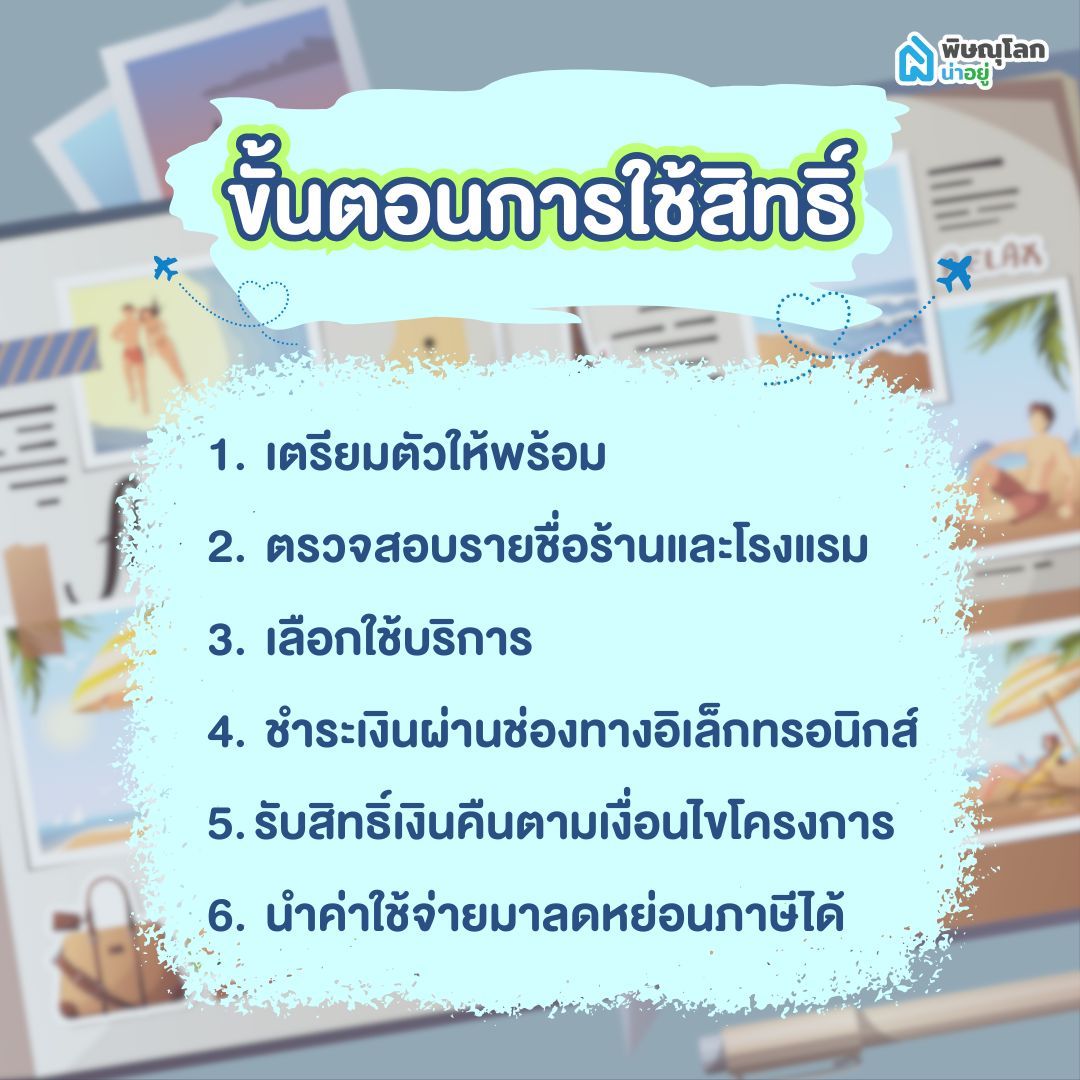 ขั้นตอนการใช้สิทธิ์โครงการ เที่ยวดีมีคืน พิษณุโลก สำหรับมือใหม่