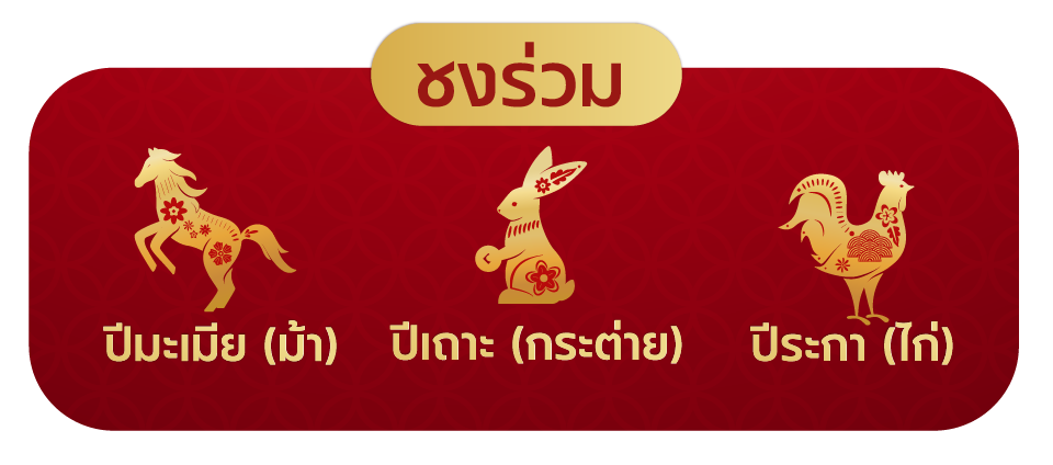 ปีชงร่วม 2569 มีปีนักษัตรอะไรบ้าง?