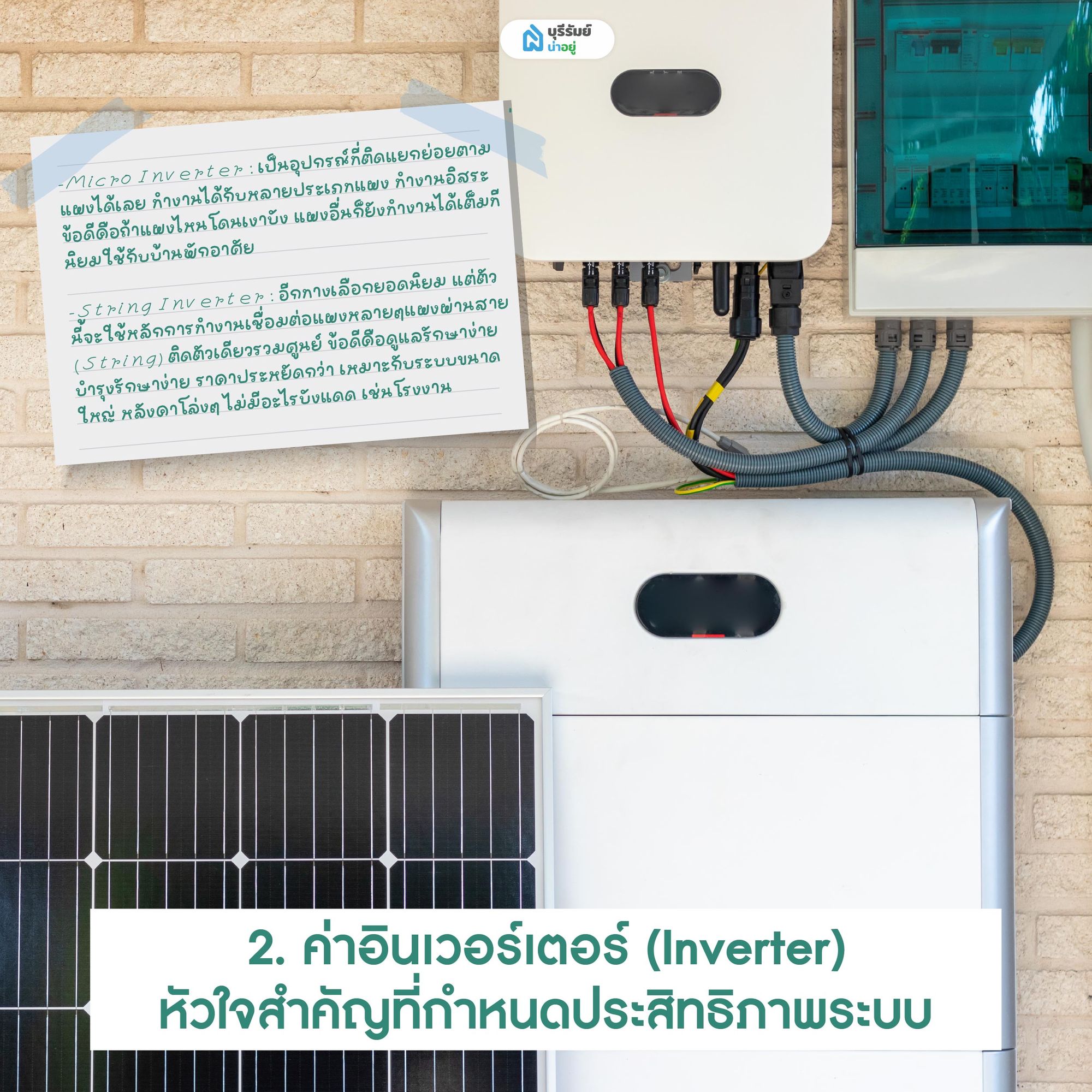 ระบบอินเวอร์เตอร์ของแผงโซล่าเซลล์