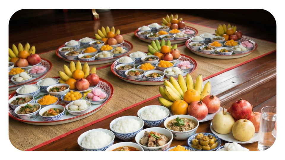 ทำบุญขึ้นบ้านใหม่ อาหารกี่อย่าง?