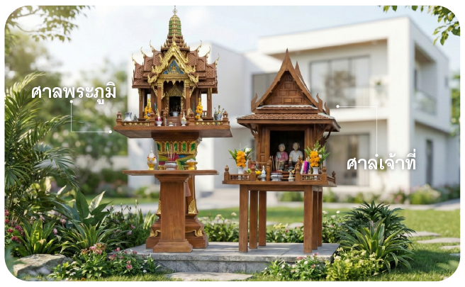 พระภูมิ เจ้าที่ต่างกันอย่างไร