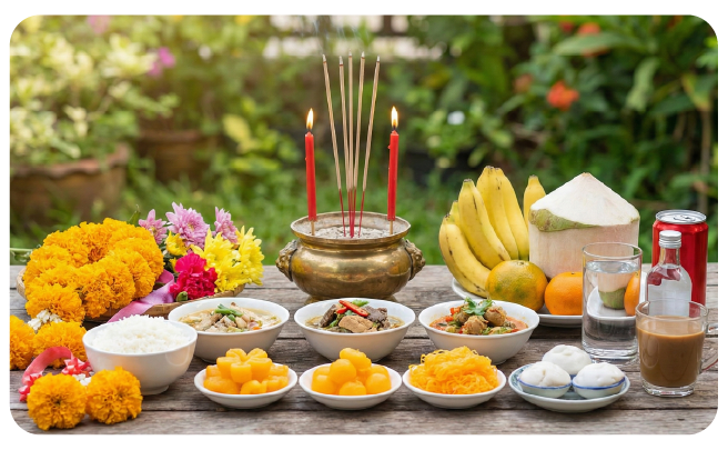 ของไหว้เจ้าที่ต้องเตรียมอะไรบ้าง