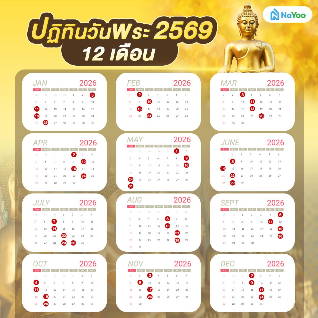 ปฏิทินวันพระ 2569