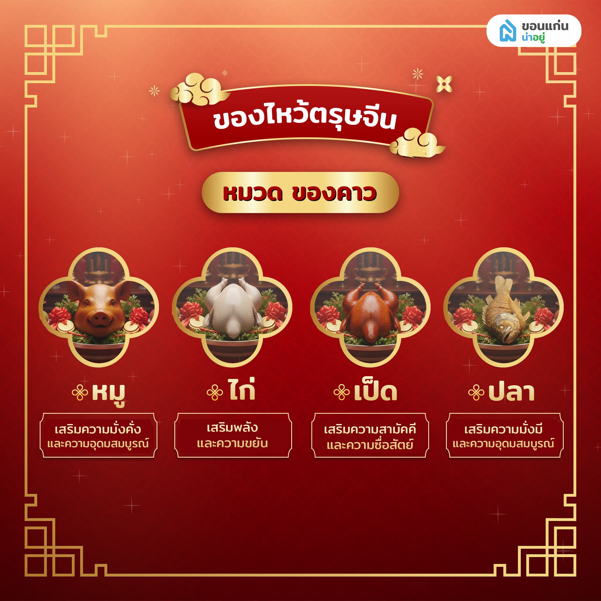 ของไหว้ตรุษจีน 2569 หมวด ของคาว