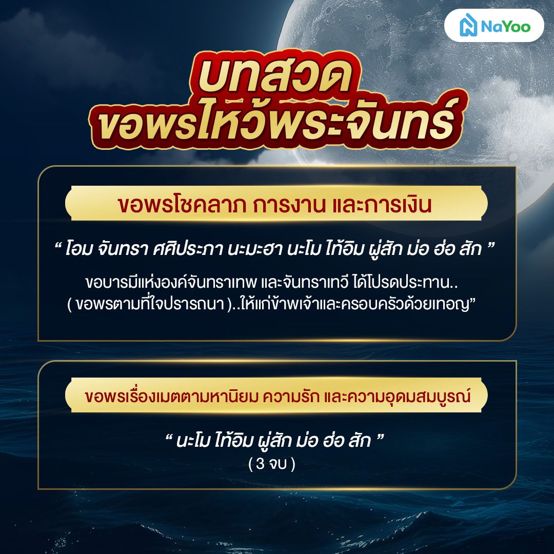 บทสวดไหว้พระจันทร์