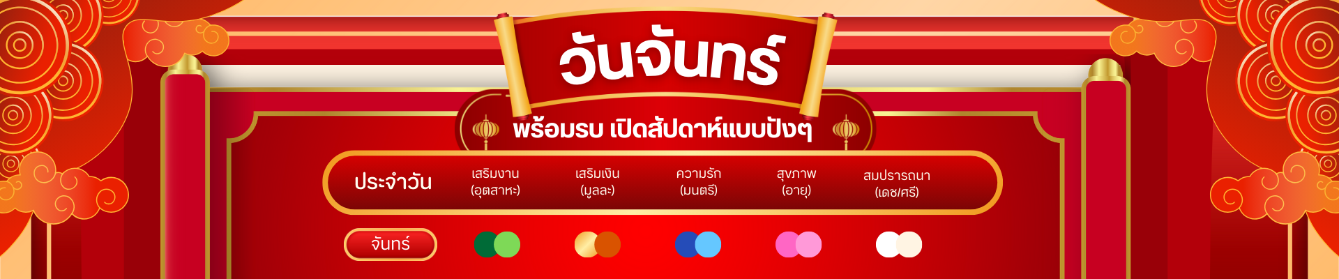 สีมงคล วันจันทร์: พร้อมรบ เปิดสัปดาห์แบบปังๆ
