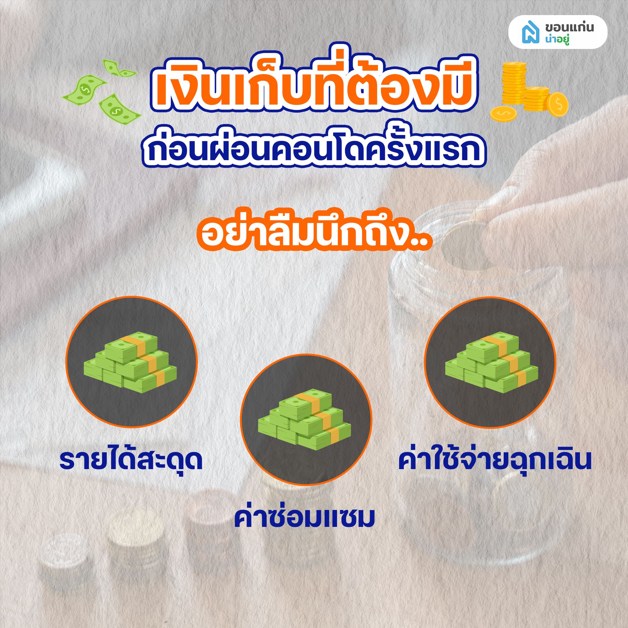 เงินเก็บขั้นต่ำที่ควรมีก่อนผ่อนคอนโด