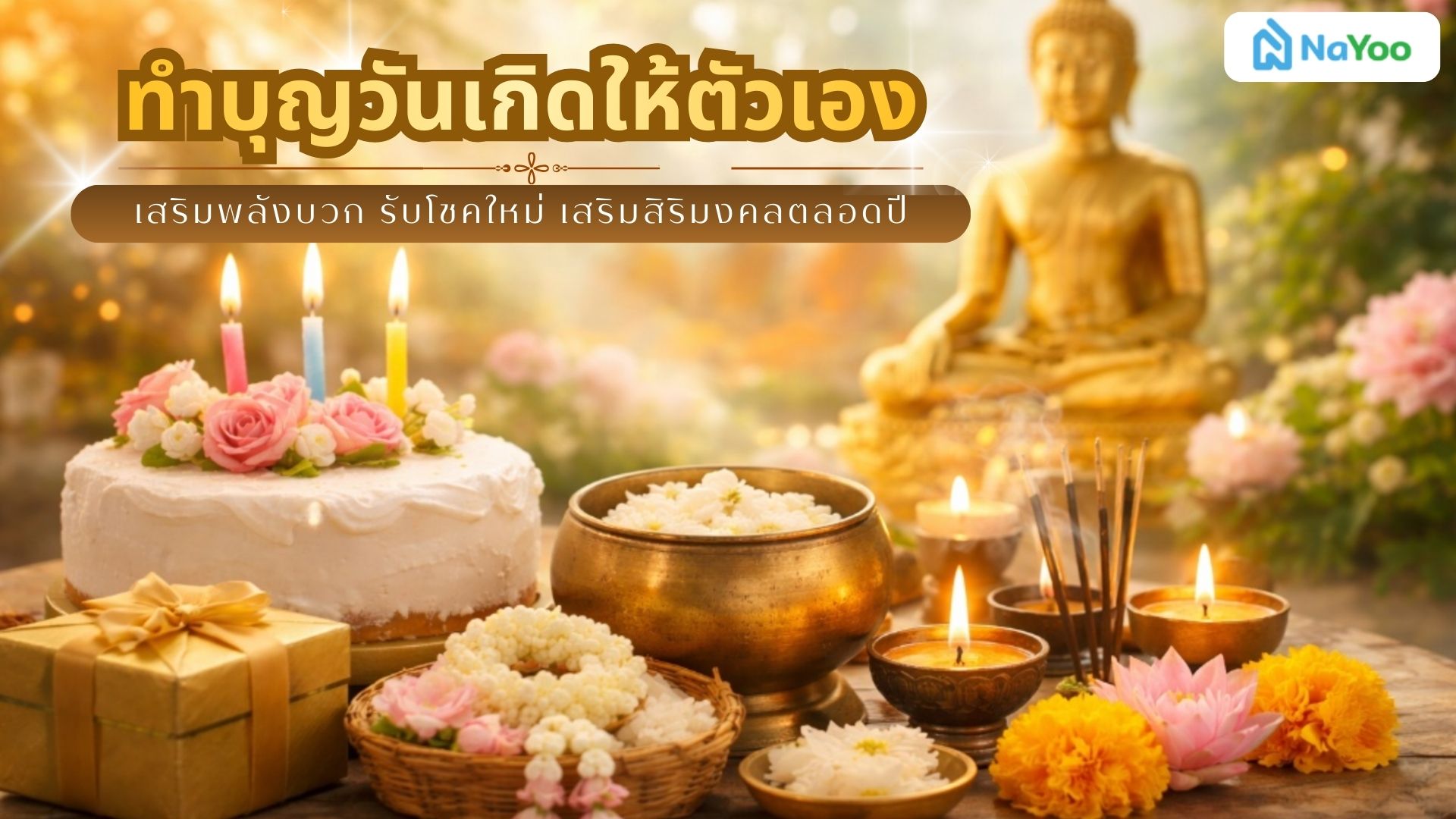 ทำบุญวันเกิดให้ตัวเอง เสริมพลังบวก รับโชคใหม่ เสริมสิริมงคลตลอดปี