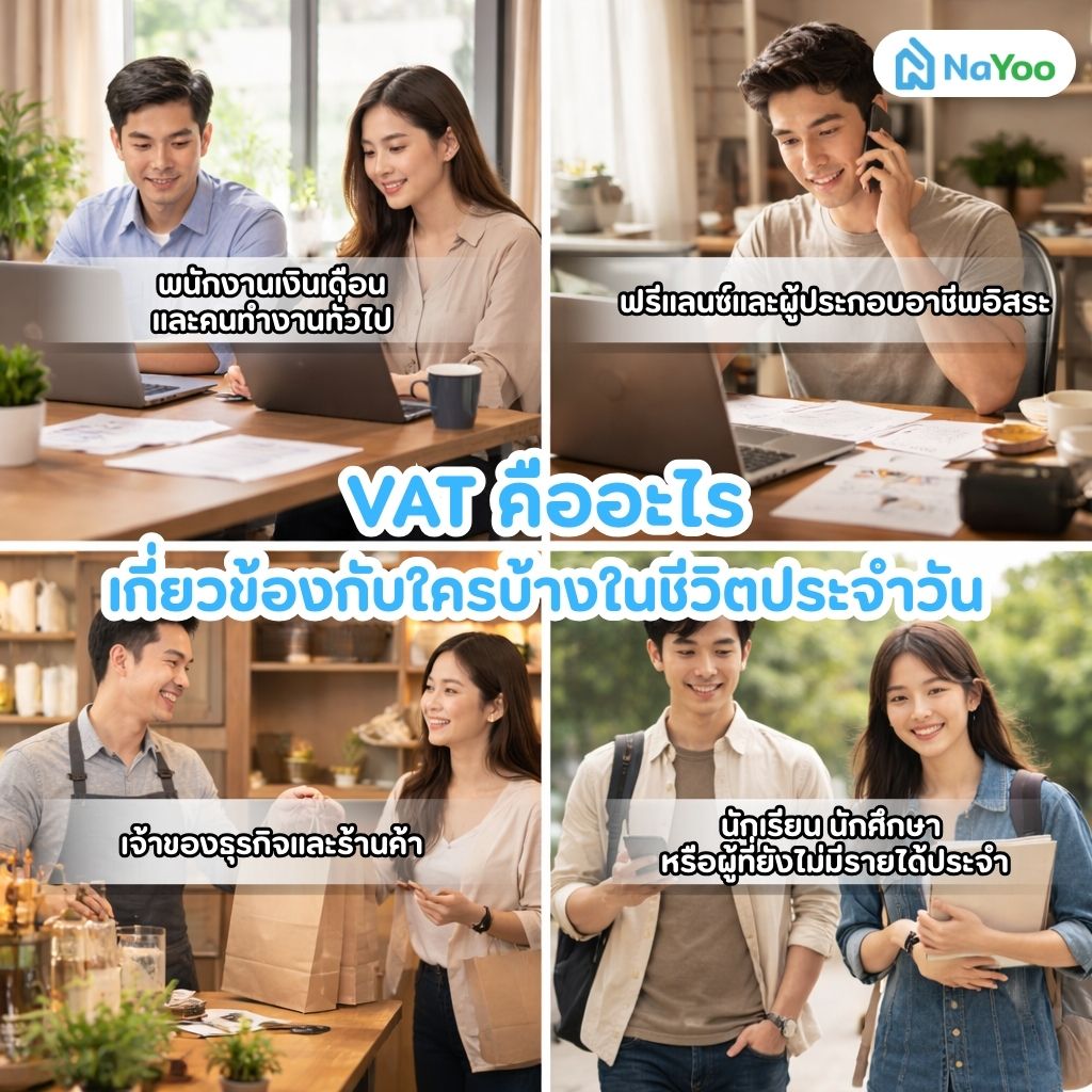 VAT เกี่ยวข้องกับใครบ้างในชีวิตประจำวัน