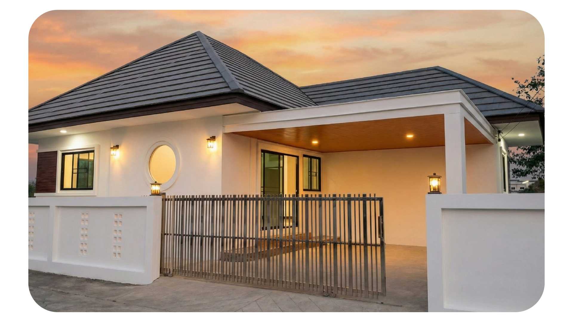 โครงการบ้านเบญญาภา ห่างจากราชภัฏประมาณ 3 กิโลเมตร