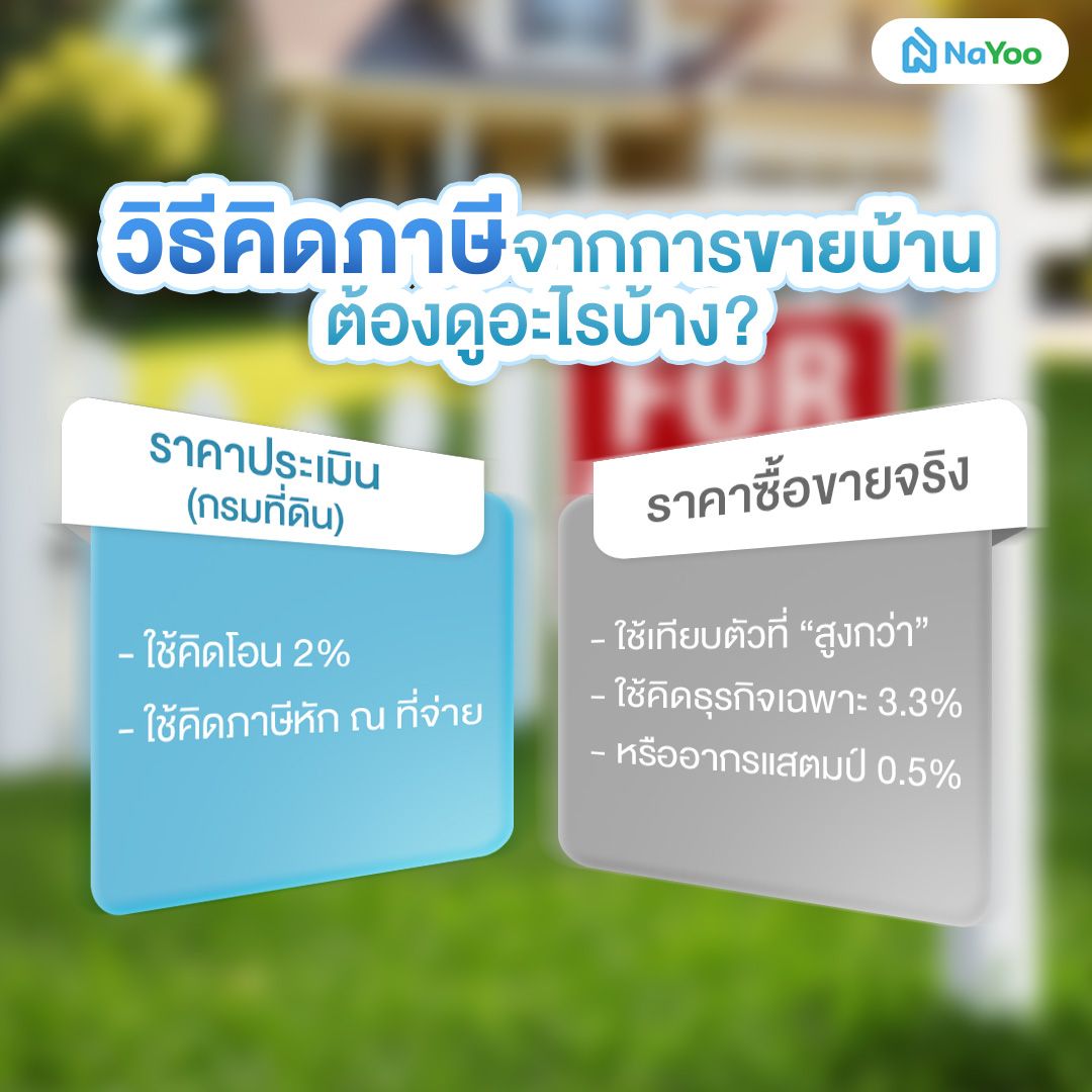 การคำนวณภาษีจากการขายบ้าน ต้องดูอะไรบ้าง