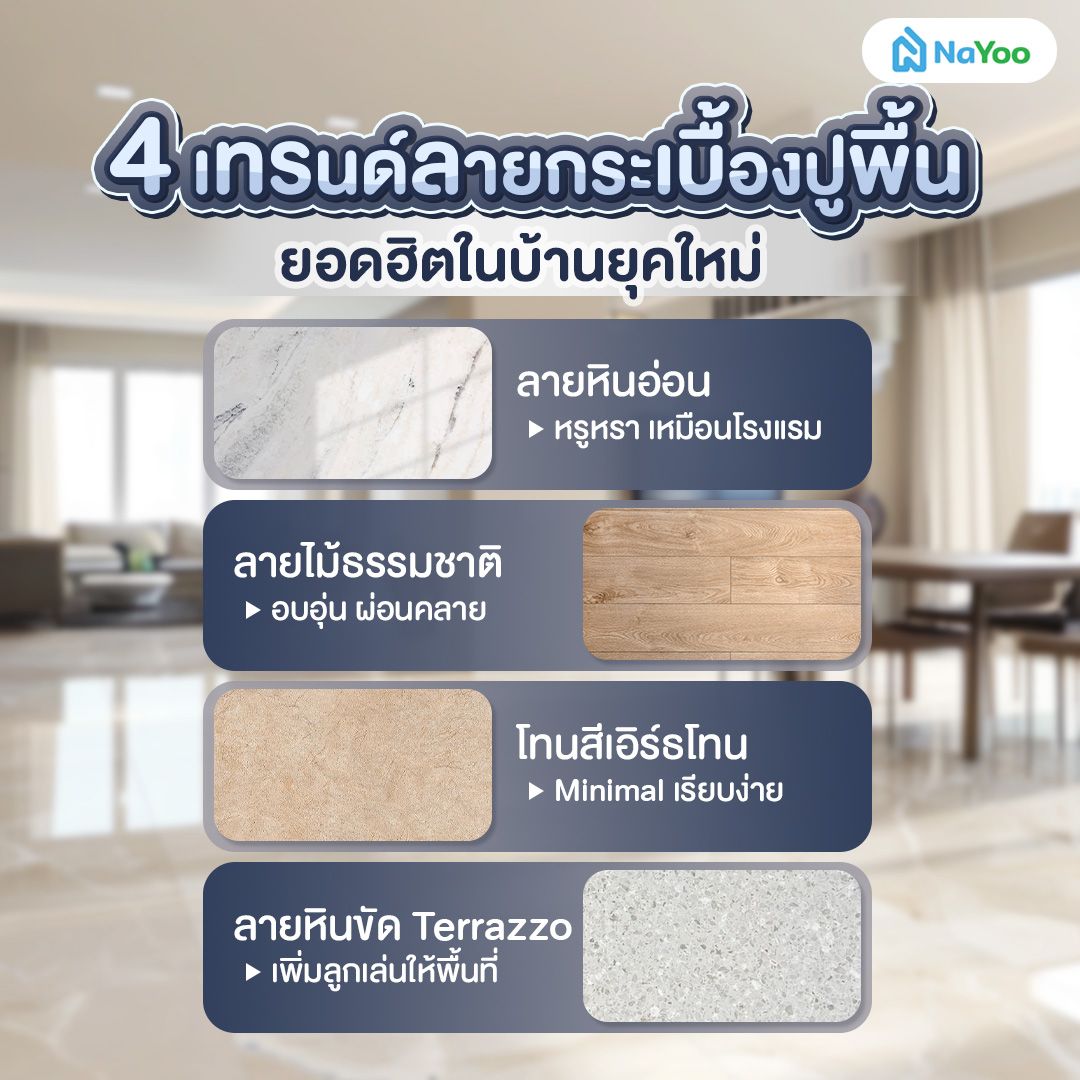 ลายกระเบื้องยอดฮิตสำหรับบ้านสมัยใหม่