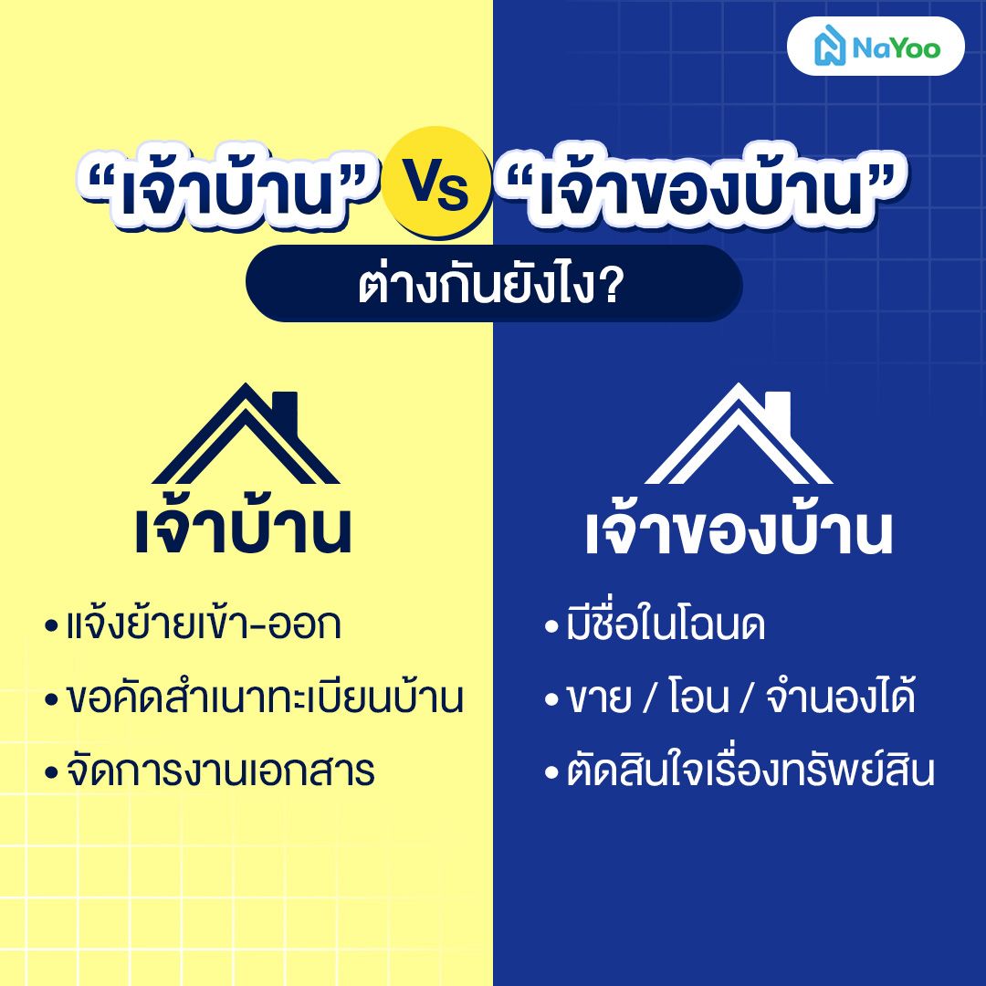 เจ้าบ้านกับเจ้าของบ้านต่างกันยังไง