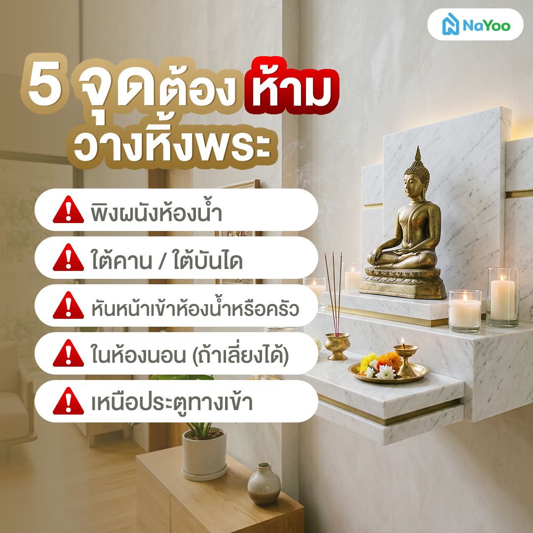 จุดต้องห้ามวางหิ้งพระ