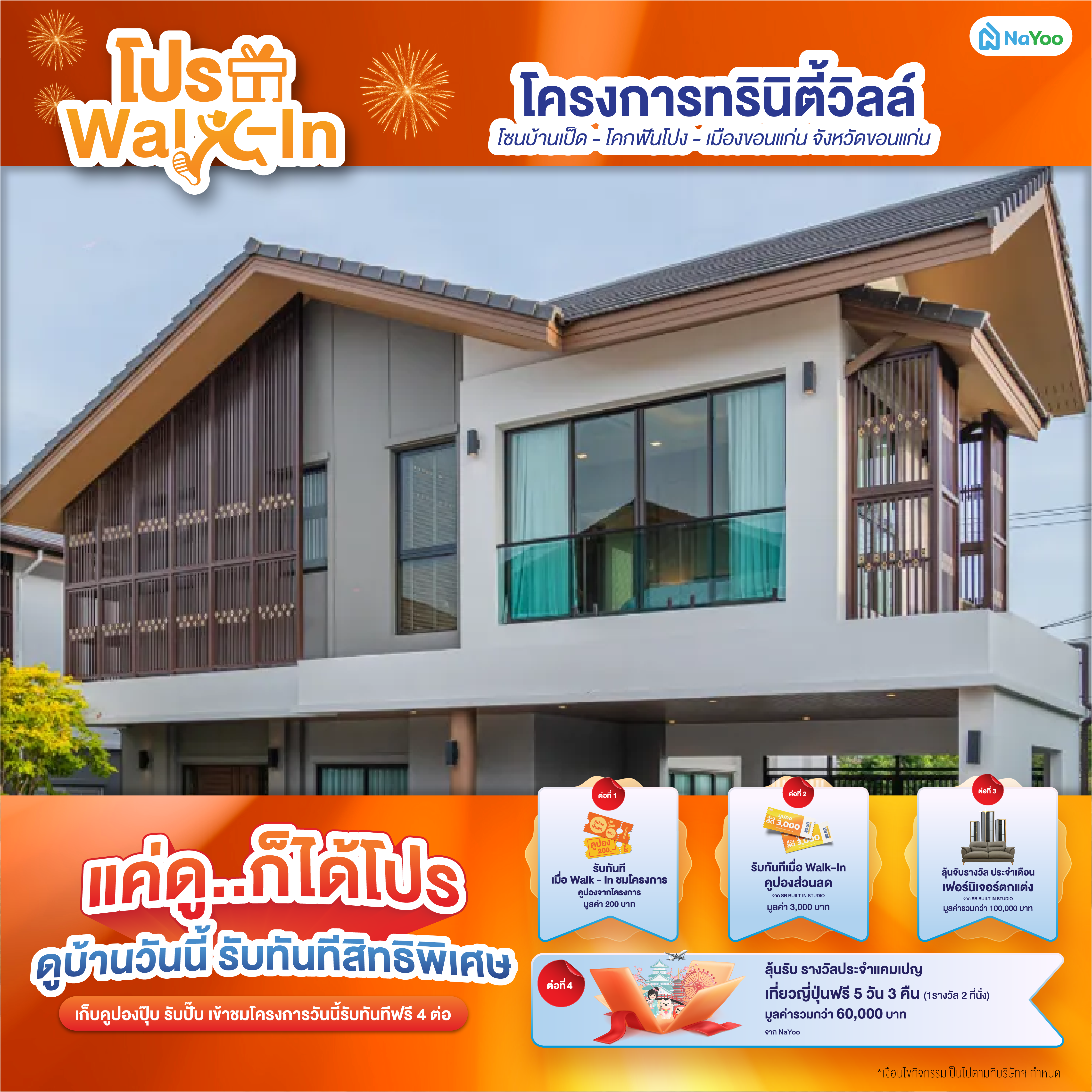 ทรินีตี้วิลล์ ขอนแก่น โปรโมชั่น