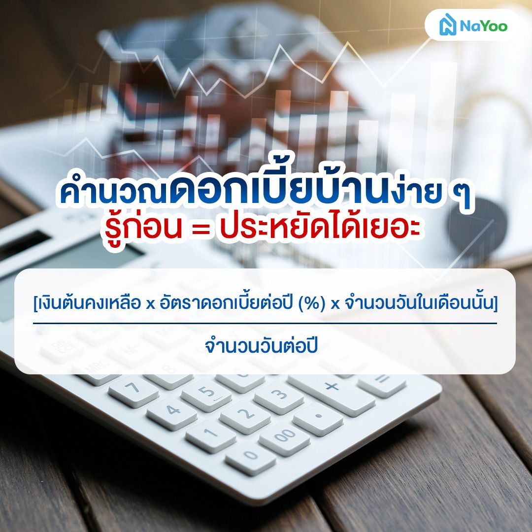 สูตรคำนวณดอกเบี้ยบ้าน