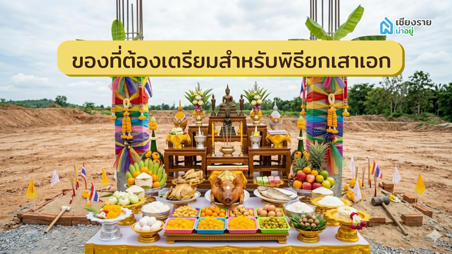 ของที่ต้องเตรียม สำหรับพิธียกเสาเอก