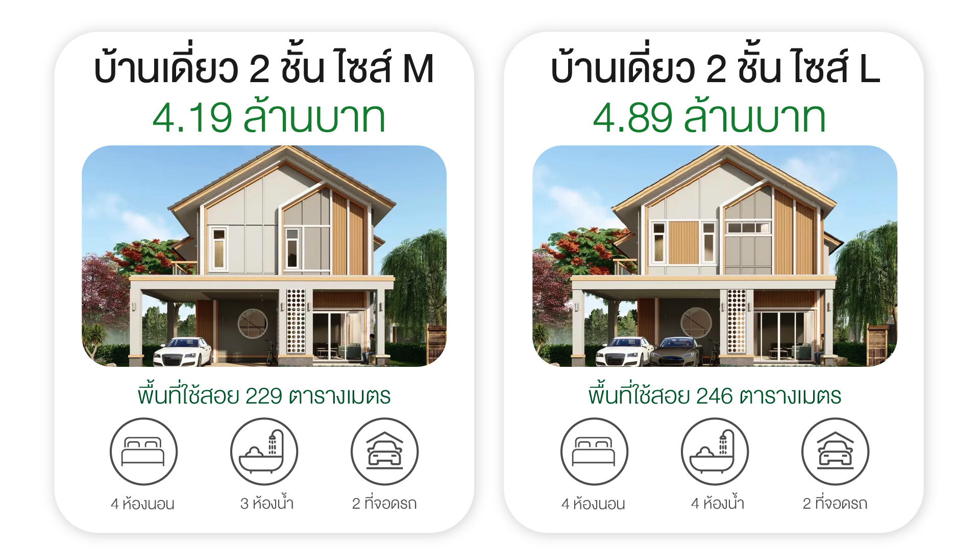 แบบบ้าน โครงการ บ้านบุญศิริ 11